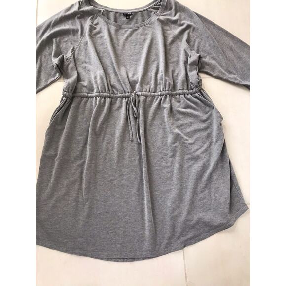 Torrid Mini Dress Pullover Drawstring Waist Gray - Picture 6 of 11
